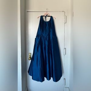 Scott McClintock Blue Halter Evening Gown - Size 20W